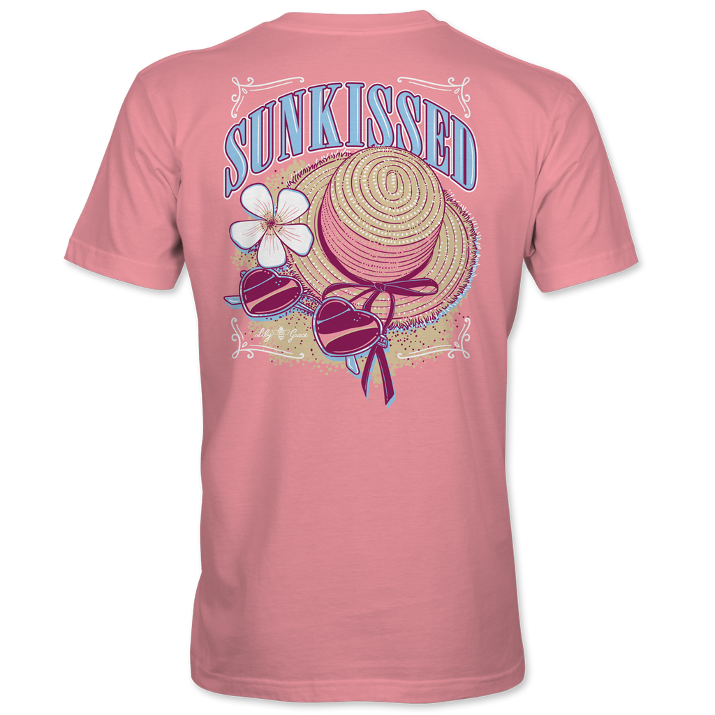Lily Grace Sunkissed Preppy Pocket Tee – Pink